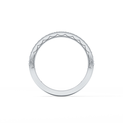 Half Eternity Wedding Band with 0.17 TCW Round Cut Moissanite – Yellow, White, or Rose Gold