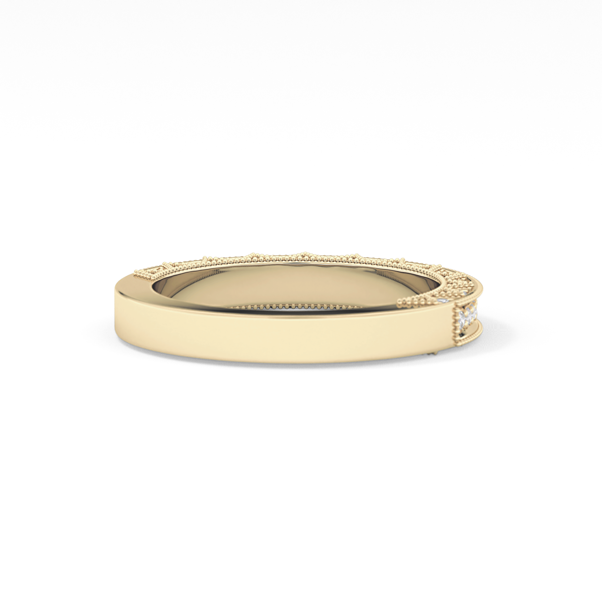 Half Eternity Wedding Band with 0.27 TCW Round Cut Moissanite – Yellow, White, or Rose Gold