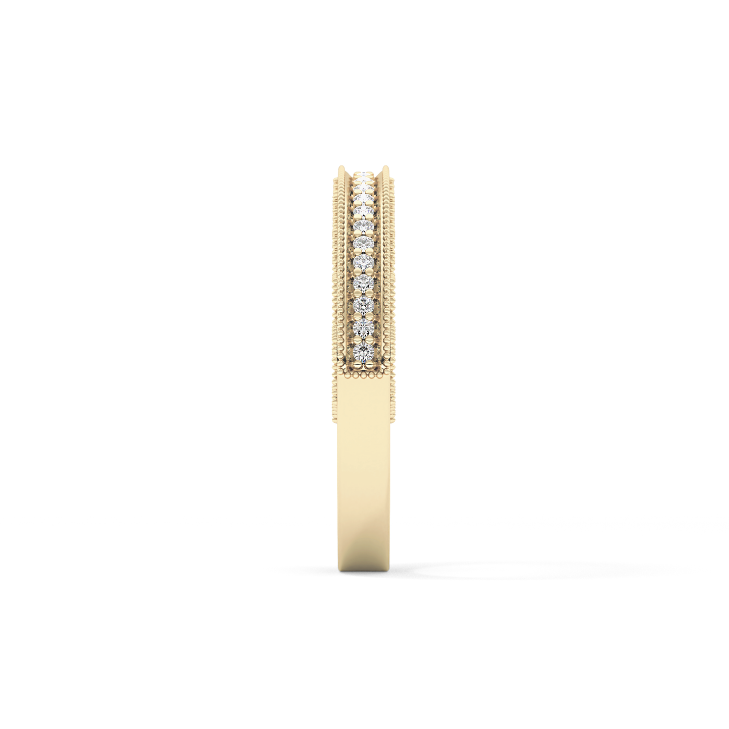 Half Eternity Wedding Band with 0.27 TCW Round Cut Moissanite – Yellow, White, or Rose Gold
