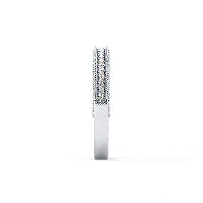 Half Eternity Wedding Band with 0.27 TCW Round Cut Moissanite – Yellow, White, or Rose Gold