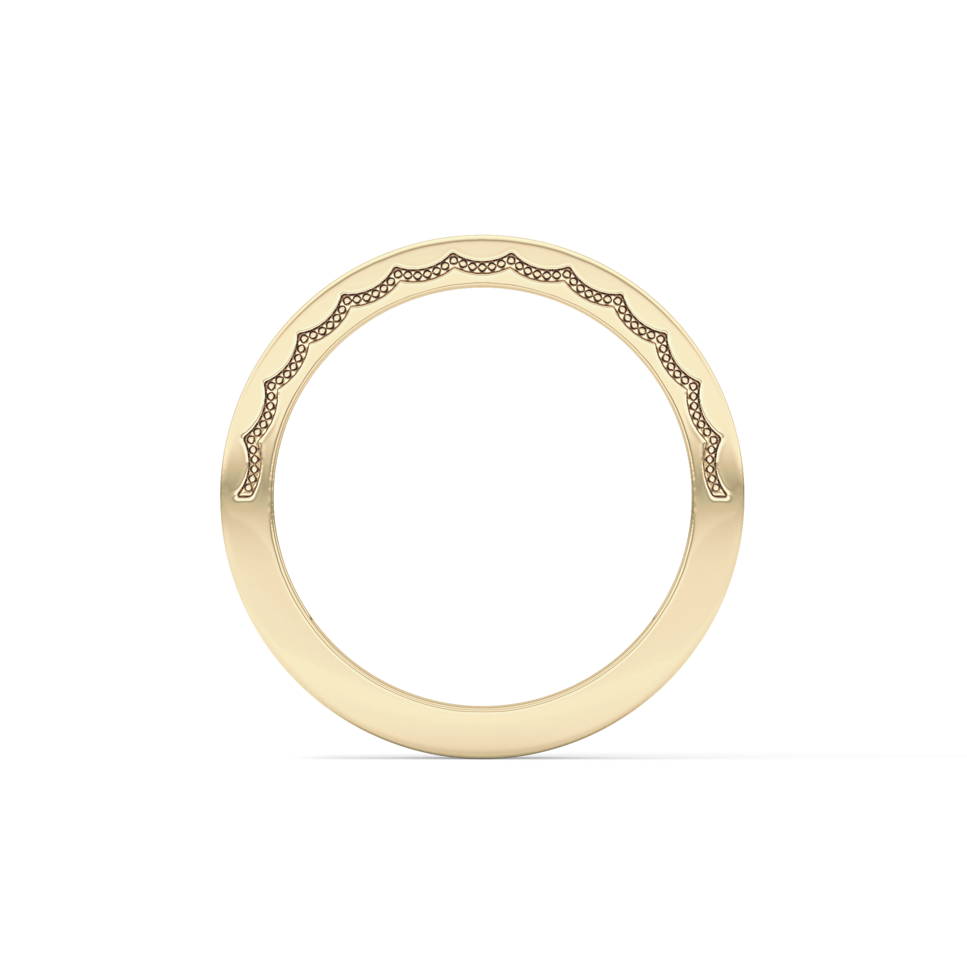 Half Eternity Wedding Band with 0.48 TCW Princess Cut Moissanite – Yellow, White, or Rose Gold