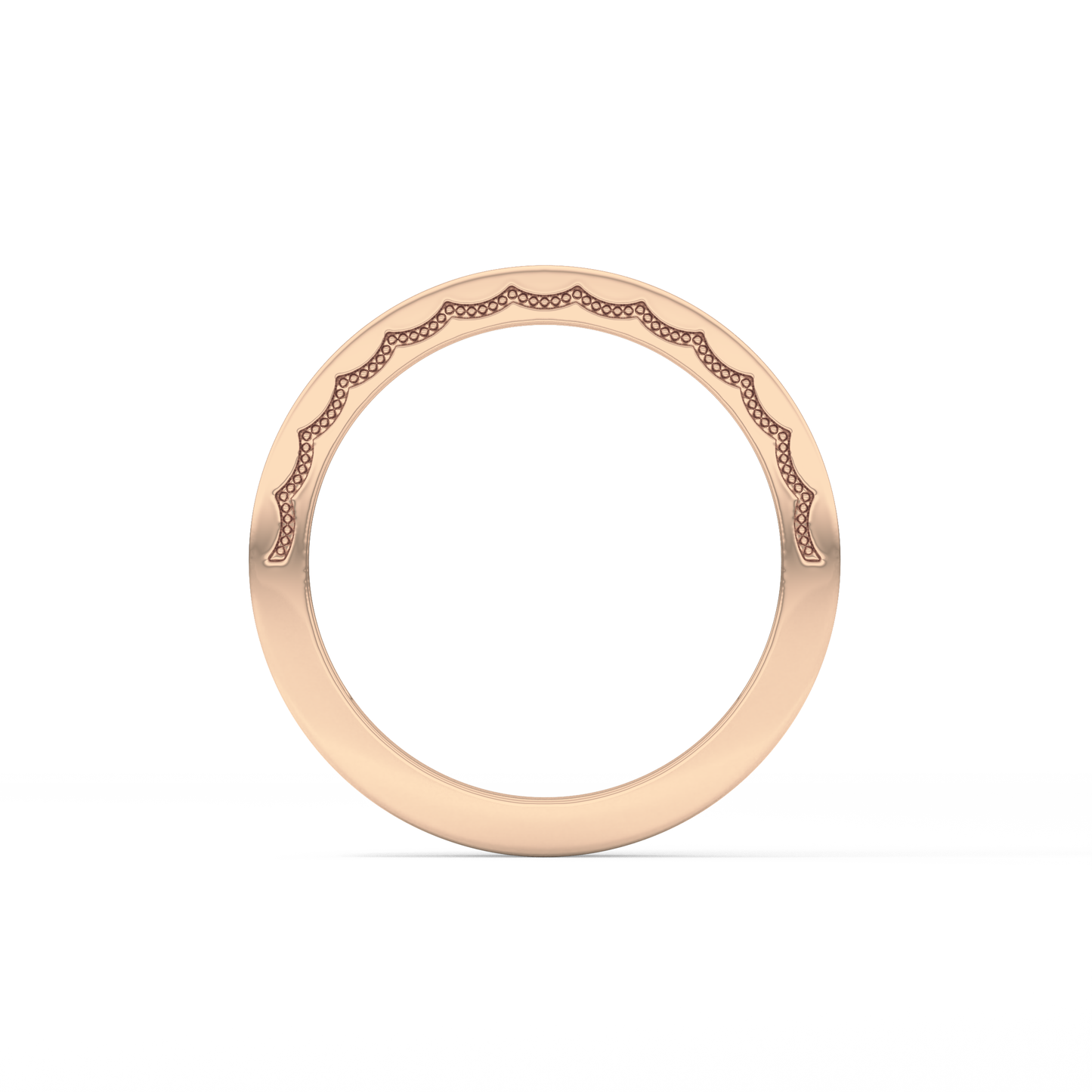 Half Eternity Wedding Band with 0.48 TCW Princess Cut Moissanite – Yellow, White, or Rose Gold