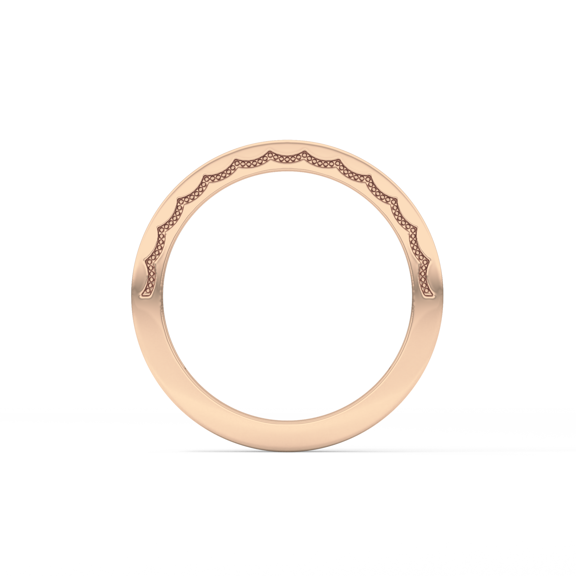 Half Eternity Wedding Band with 0.48 TCW Princess Cut Moissanite – Yellow, White, or Rose Gold
