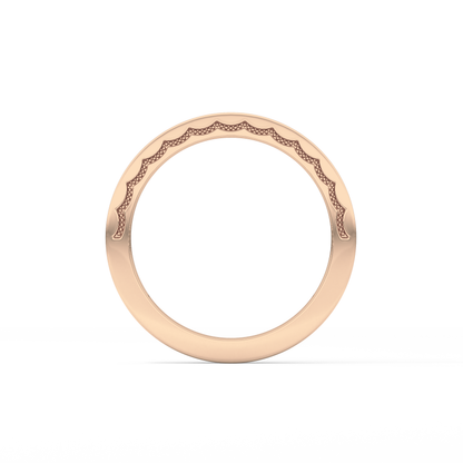 Half Eternity Wedding Band with 0.48 TCW Princess Cut Moissanite – Yellow, White, or Rose Gold
