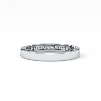 Half Eternity Wedding Band with 0.48 TCW Princess Cut Moissanite – Yellow, White, or Rose Gold