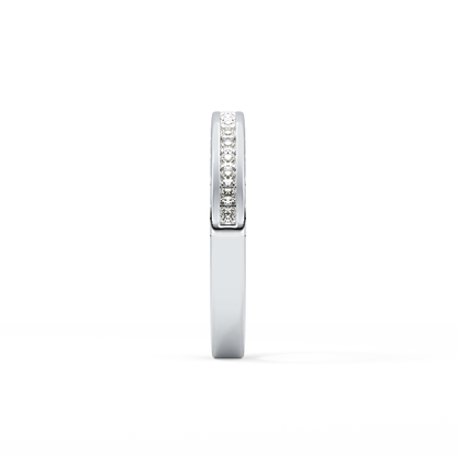 Half Eternity Wedding Band with 0.48 TCW Princess Cut Moissanite – Yellow, White, or Rose Gold