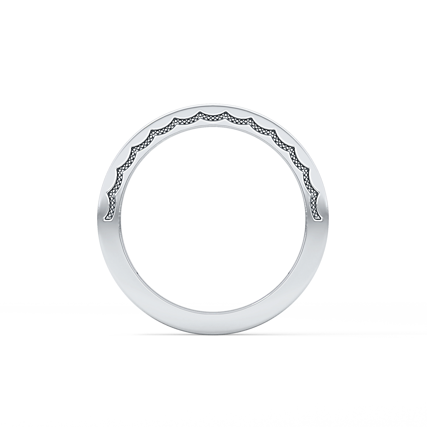 Half Eternity Wedding Band with 0.48 TCW Princess Cut Moissanite – Yellow, White, or Rose Gold