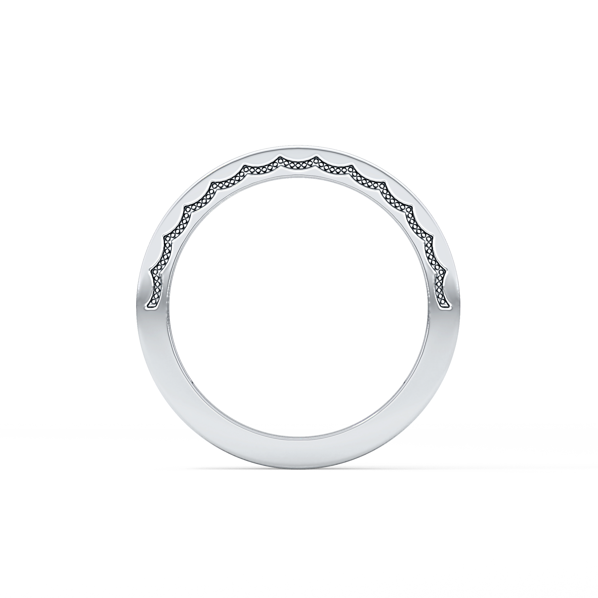 Half Eternity Wedding Band with 0.48 TCW Princess Cut Moissanite – Yellow, White, or Rose Gold