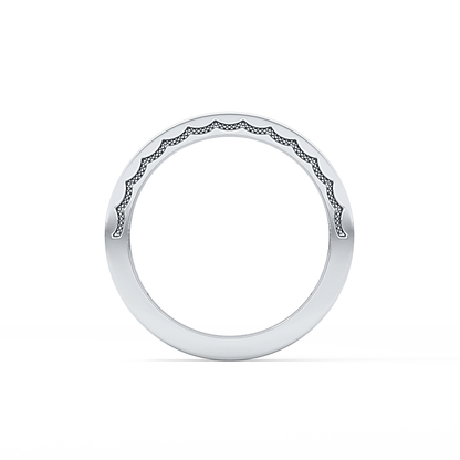 Half Eternity Wedding Band with 0.48 TCW Princess Cut Moissanite – Yellow, White, or Rose Gold