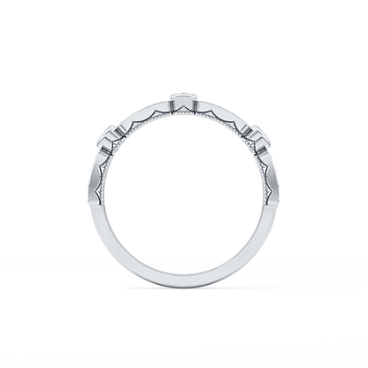 Half Eternity Wedding Band with 0.2 TCW Round Cut Moissanite – Yellow, White, or Rose Gold