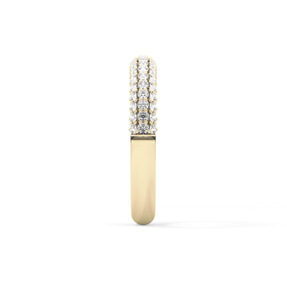 Half Eternity Wedding Band with 0.68 TCW Round Cut Moissanite – Yellow, White, or Rose Gold