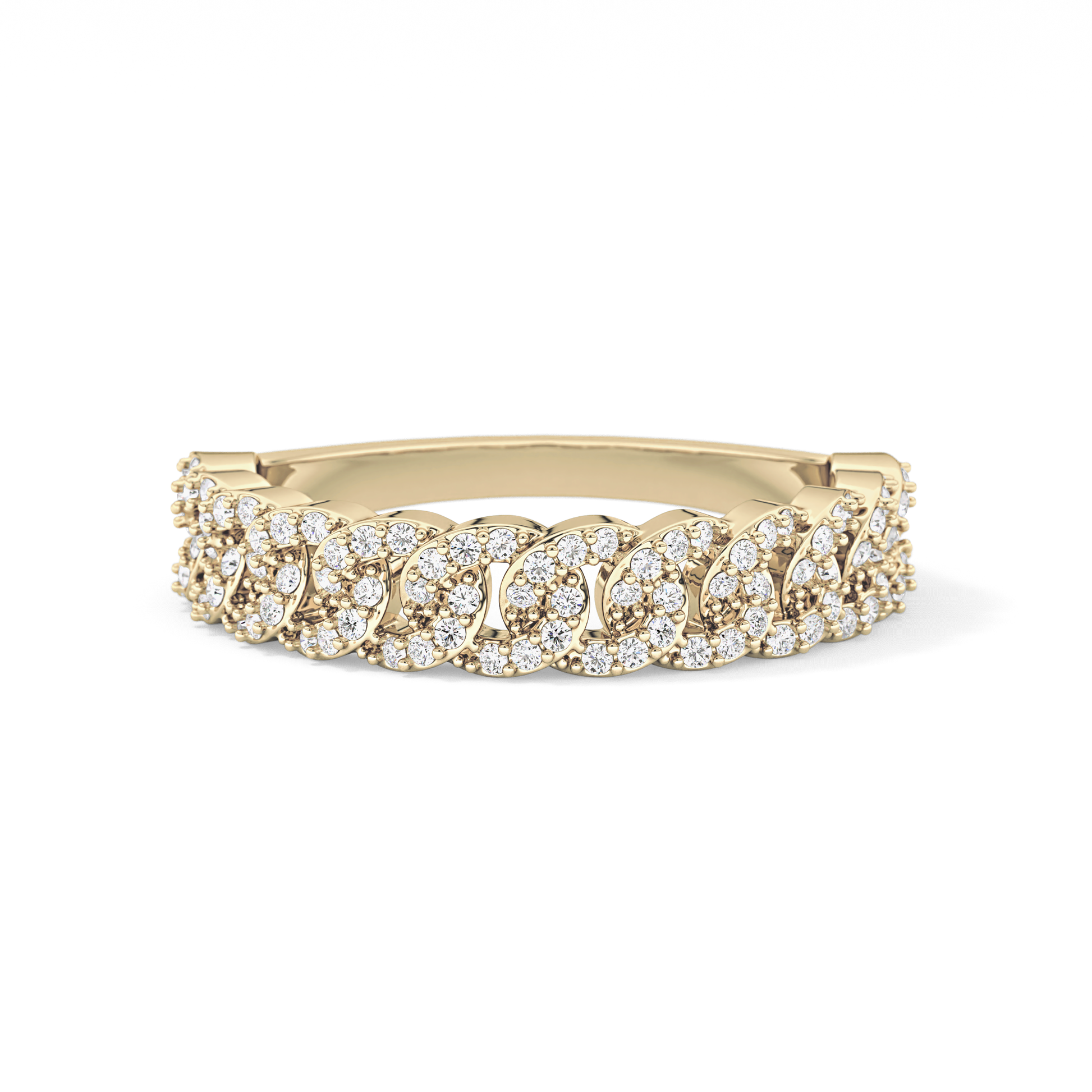 Half Eternity Wedding Band with 0.37 TCW Round Cut Moissanite – Yellow, White, or Rose Gold