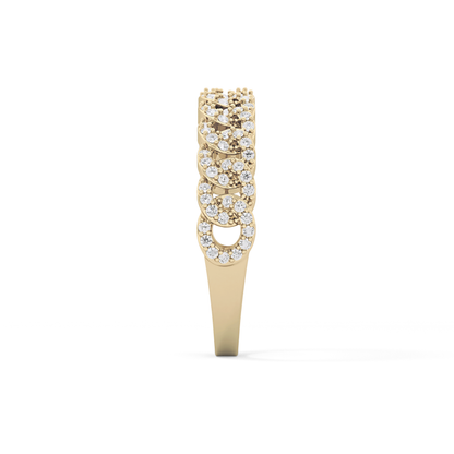 Half Eternity Wedding Band with 0.37 TCW Round Cut Moissanite – Yellow, White, or Rose Gold