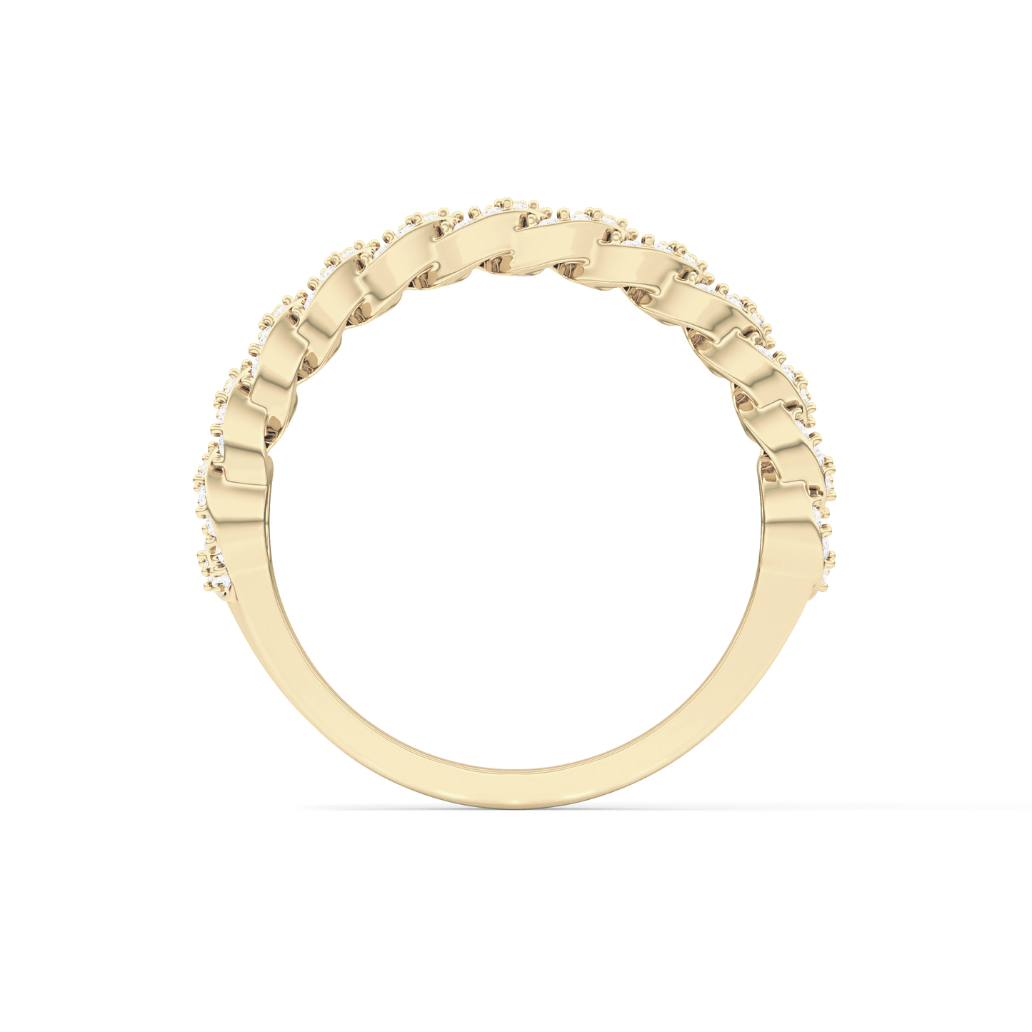 Half Eternity Wedding Band with 0.37 TCW Round Cut Moissanite – Yellow, White, or Rose Gold