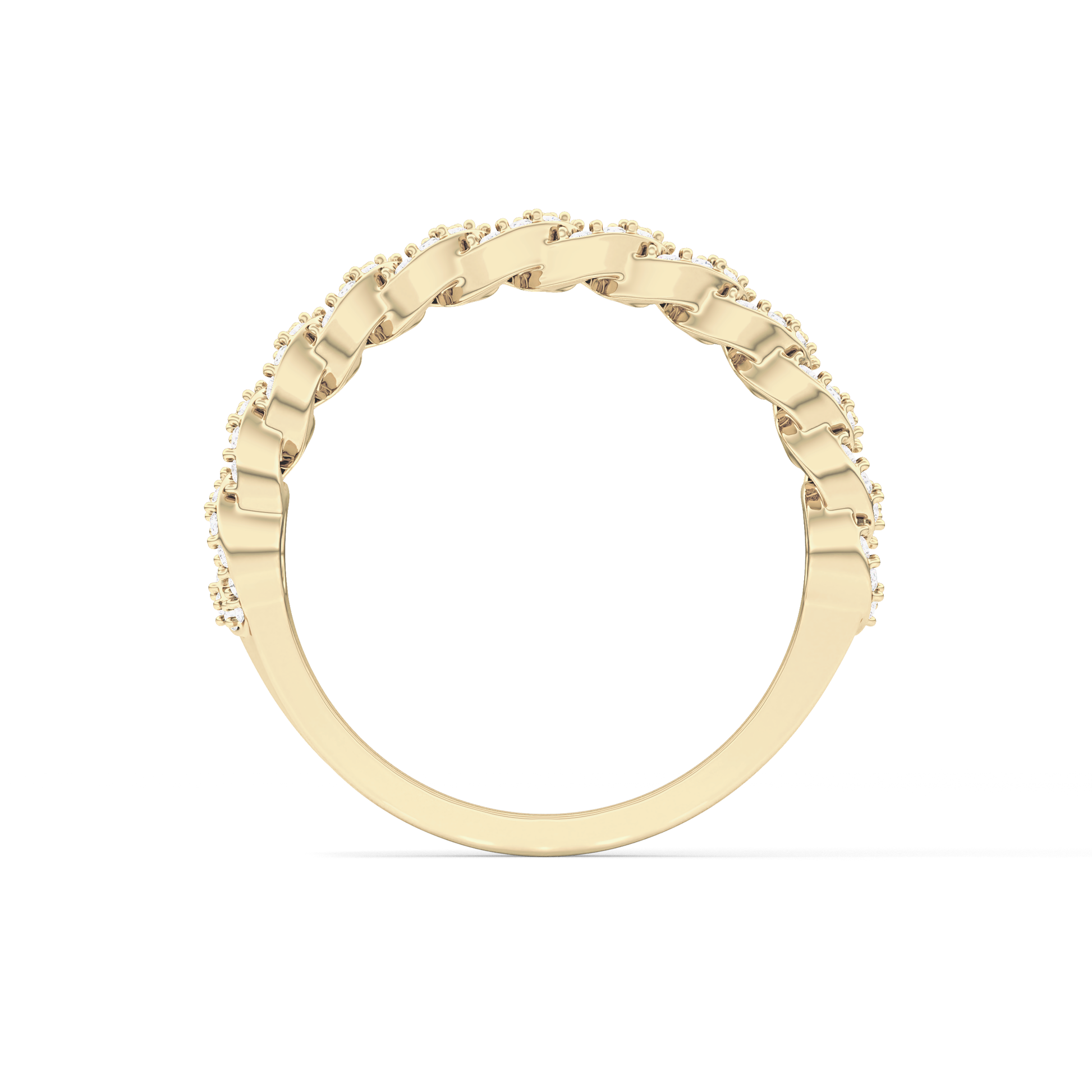 Half Eternity Wedding Band with 0.37 TCW Round Cut Moissanite – Yellow, White, or Rose Gold