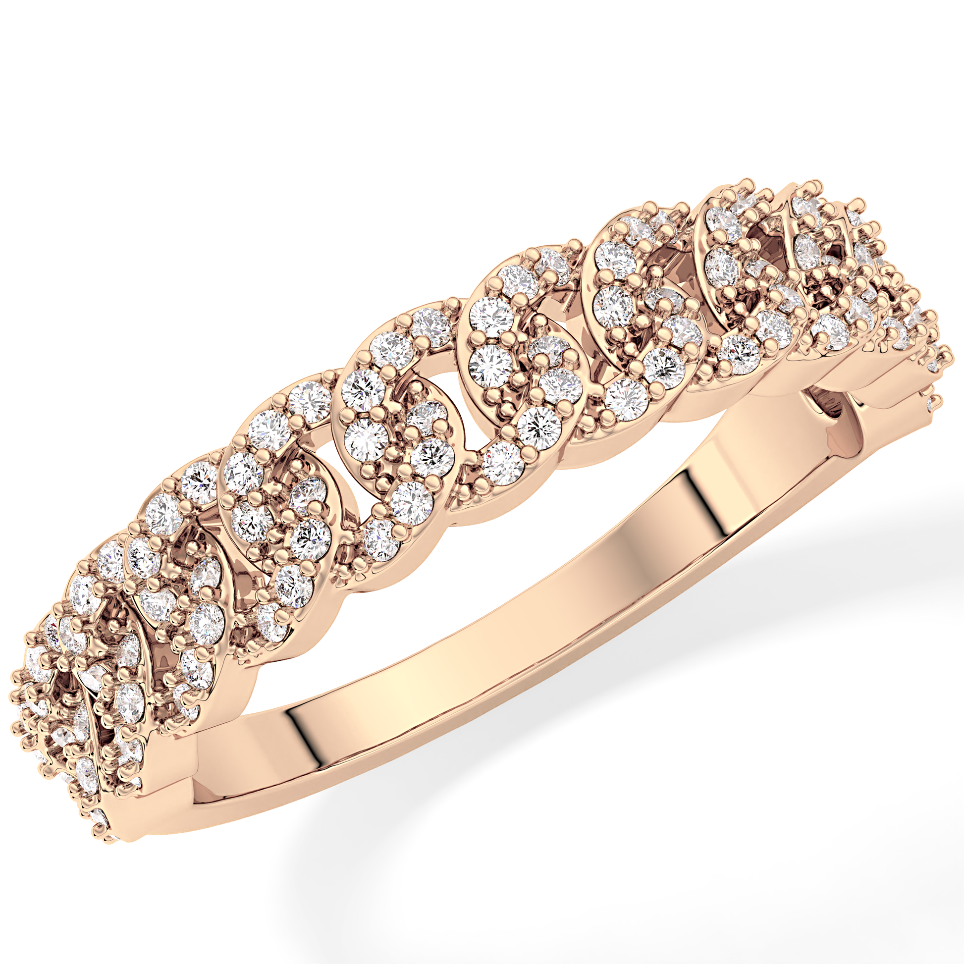 Half Eternity Wedding Band with 0.37 TCW Round Cut Moissanite – Yellow, White, or Rose Gold