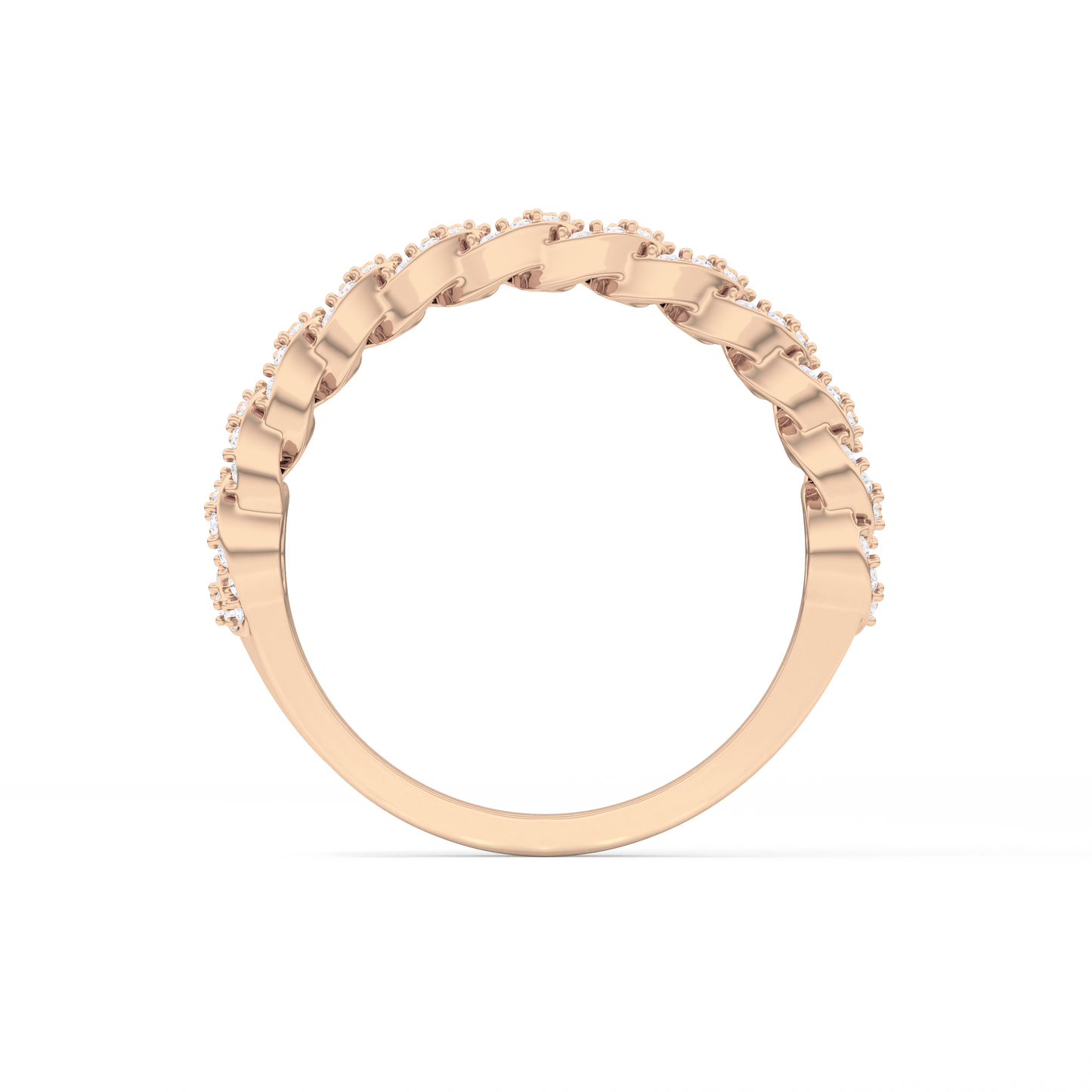 Half Eternity Wedding Band with 0.37 TCW Round Cut Moissanite – Yellow, White, or Rose Gold
