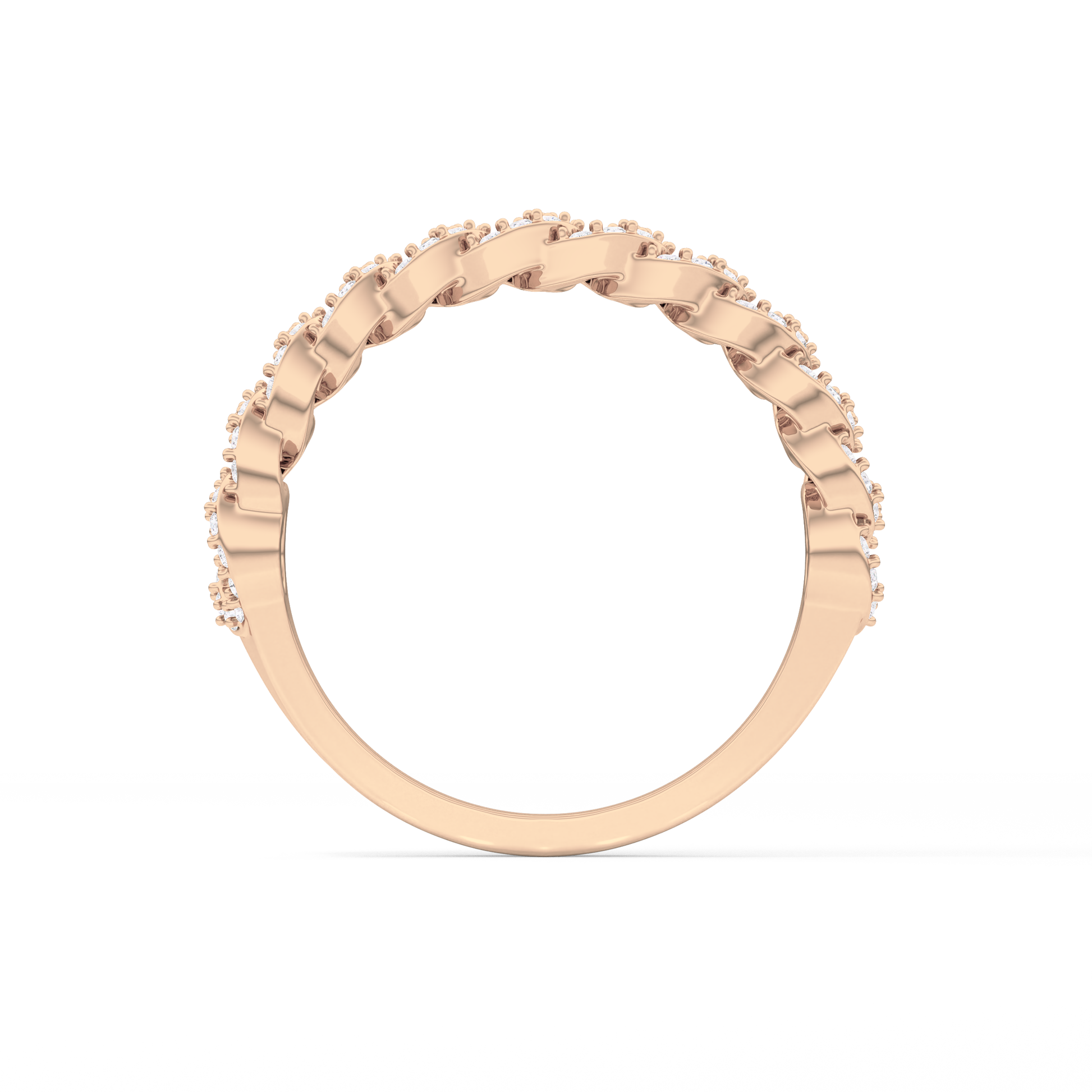 Half Eternity Wedding Band with 0.37 TCW Round Cut Moissanite – Yellow, White, or Rose Gold