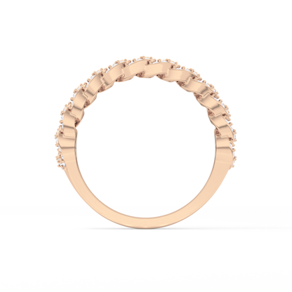 Half Eternity Wedding Band with 0.37 TCW Round Cut Moissanite – Yellow, White, or Rose Gold