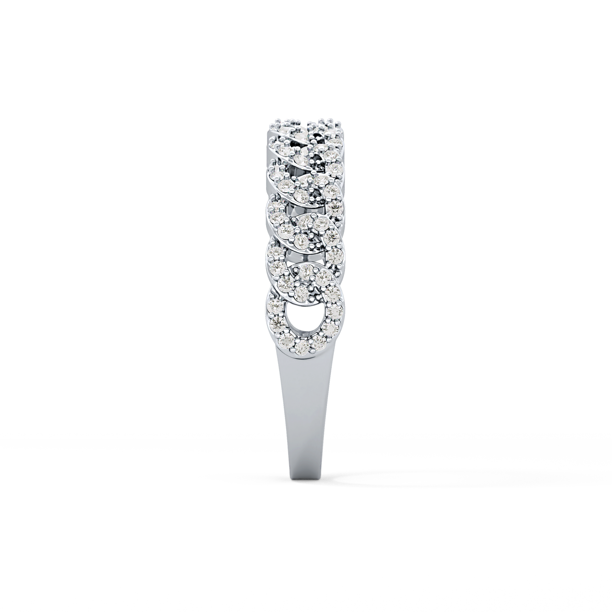 Half Eternity Wedding Band with 0.37 TCW Round Cut Moissanite – Yellow, White, or Rose Gold