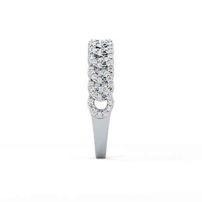 Half Eternity Wedding Band with 0.37 TCW Round Cut Moissanite – Yellow, White, or Rose Gold