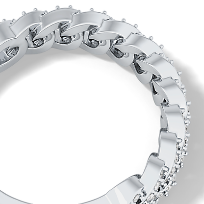 Half Eternity Wedding Band with 0.37 TCW Round Cut Moissanite – Yellow, White, or Rose Gold