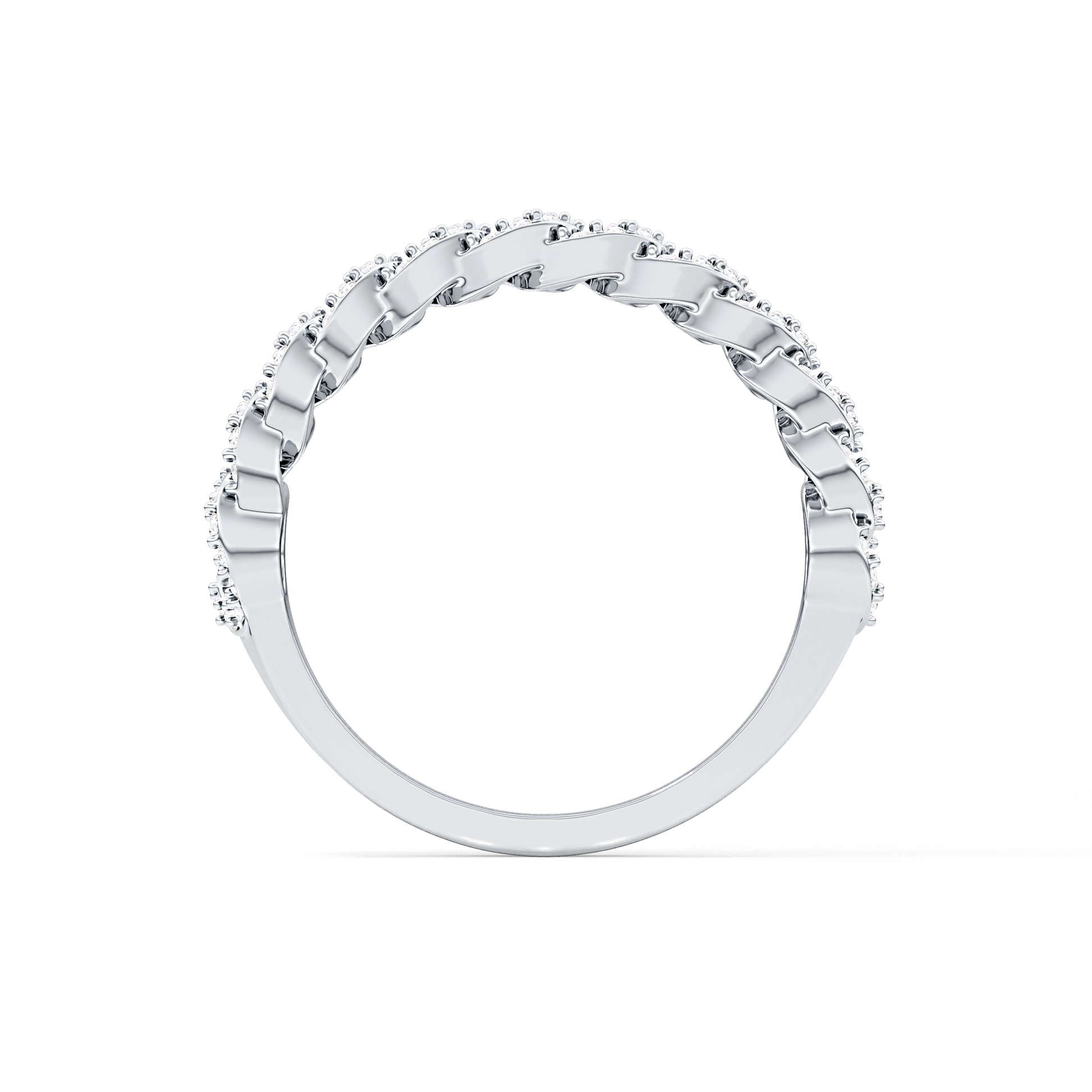 Half Eternity Wedding Band with 0.37 TCW Round Cut Moissanite – Yellow, White, or Rose Gold