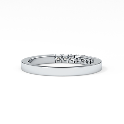 Multi Stones Wedding Band with 0.24 TCW Round Cut Moissanite – Yellow, White, or Rose Gold