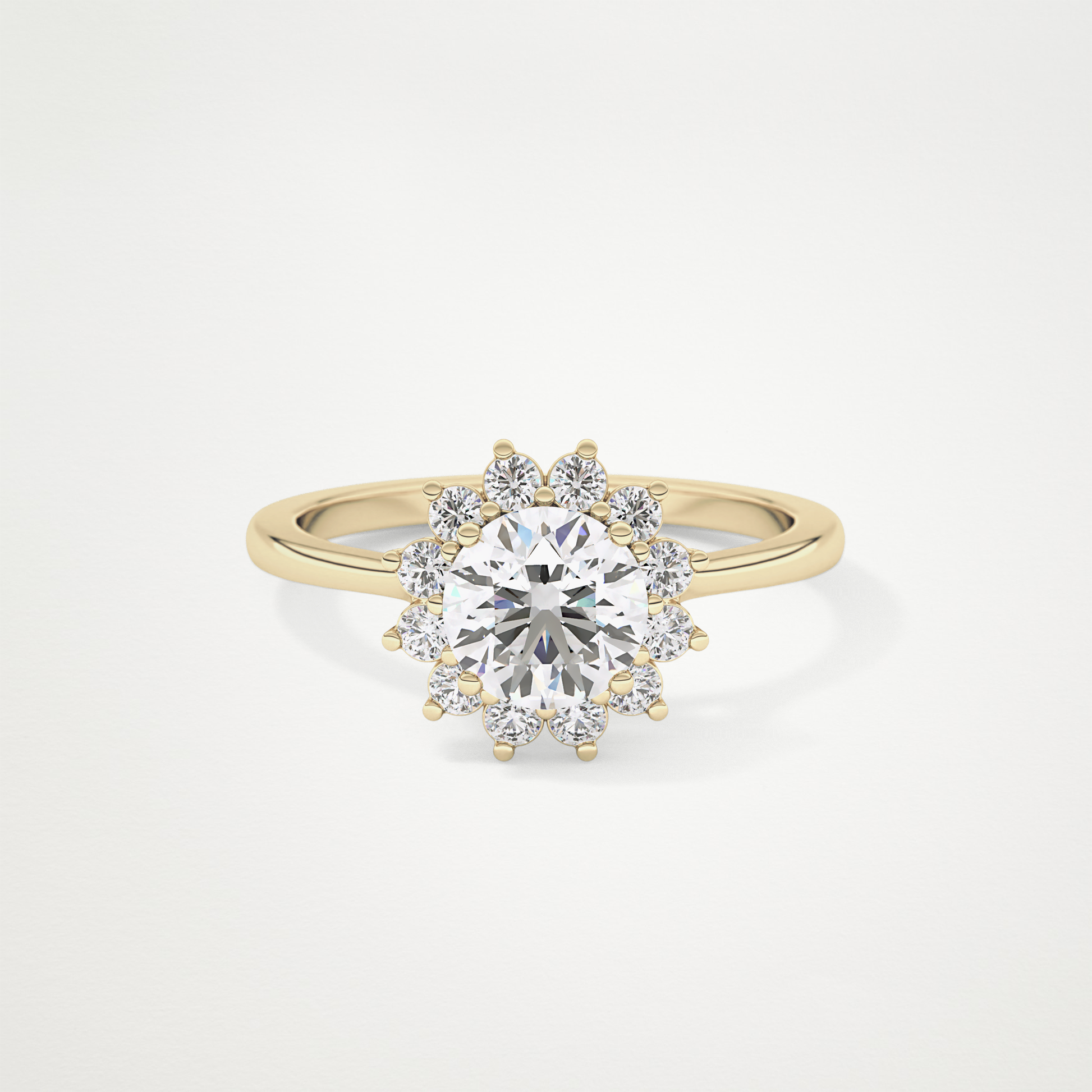 0.27 TCW Round Lab Grown Diamond Half Eternity Wedding Band