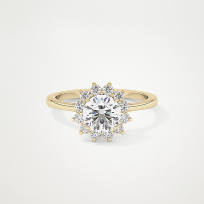 0.27 TCW Round Lab Grown Diamond Half Eternity Wedding Band