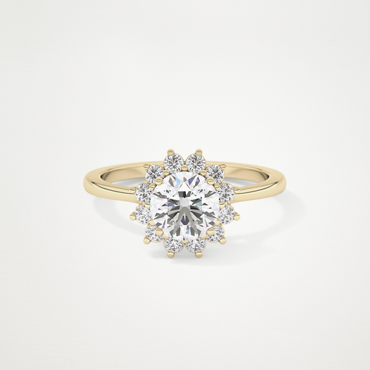 0.27 TCW Round Lab Grown Diamond Half Eternity Wedding Band