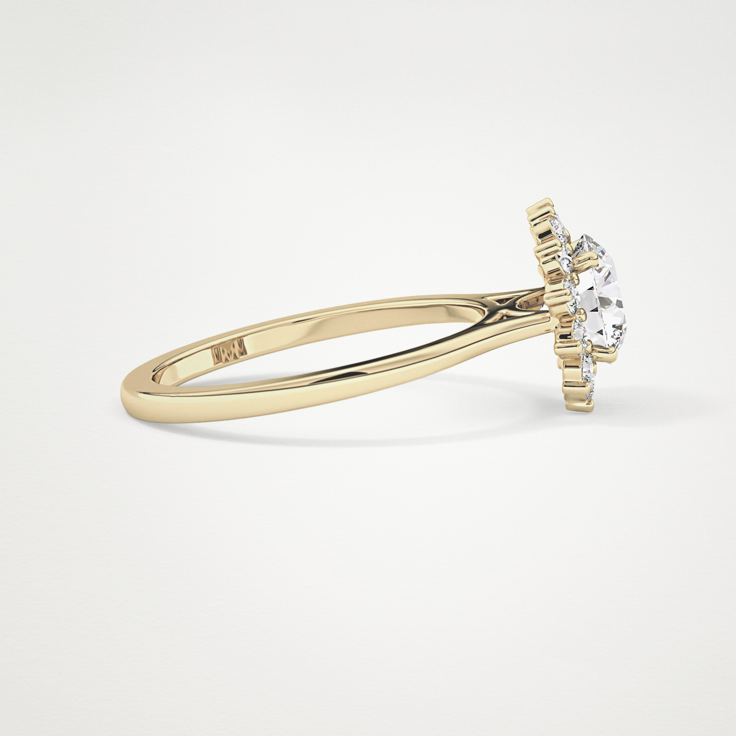 0.27 TCW Round Lab Grown Diamond Half Eternity Wedding Band