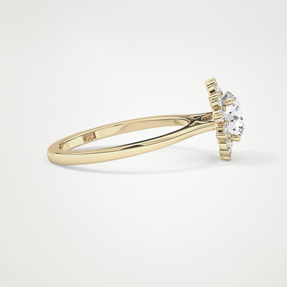 0.27 TCW Round Lab Grown Diamond Half Eternity Wedding Band