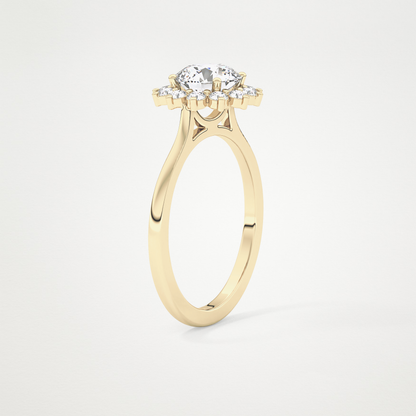 0.27 TCW Round Lab Grown Diamond Half Eternity Wedding Band