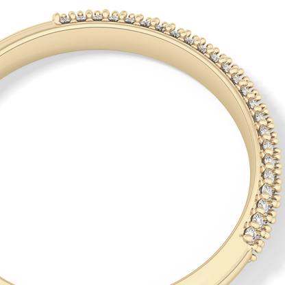 Half Eternity Wedding Band with 0.27 TCW Round Cut Moissanite – Yellow, White, or Rose Gold 3