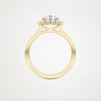 0.27 TCW Round Lab Grown Diamond Half Eternity Wedding Band