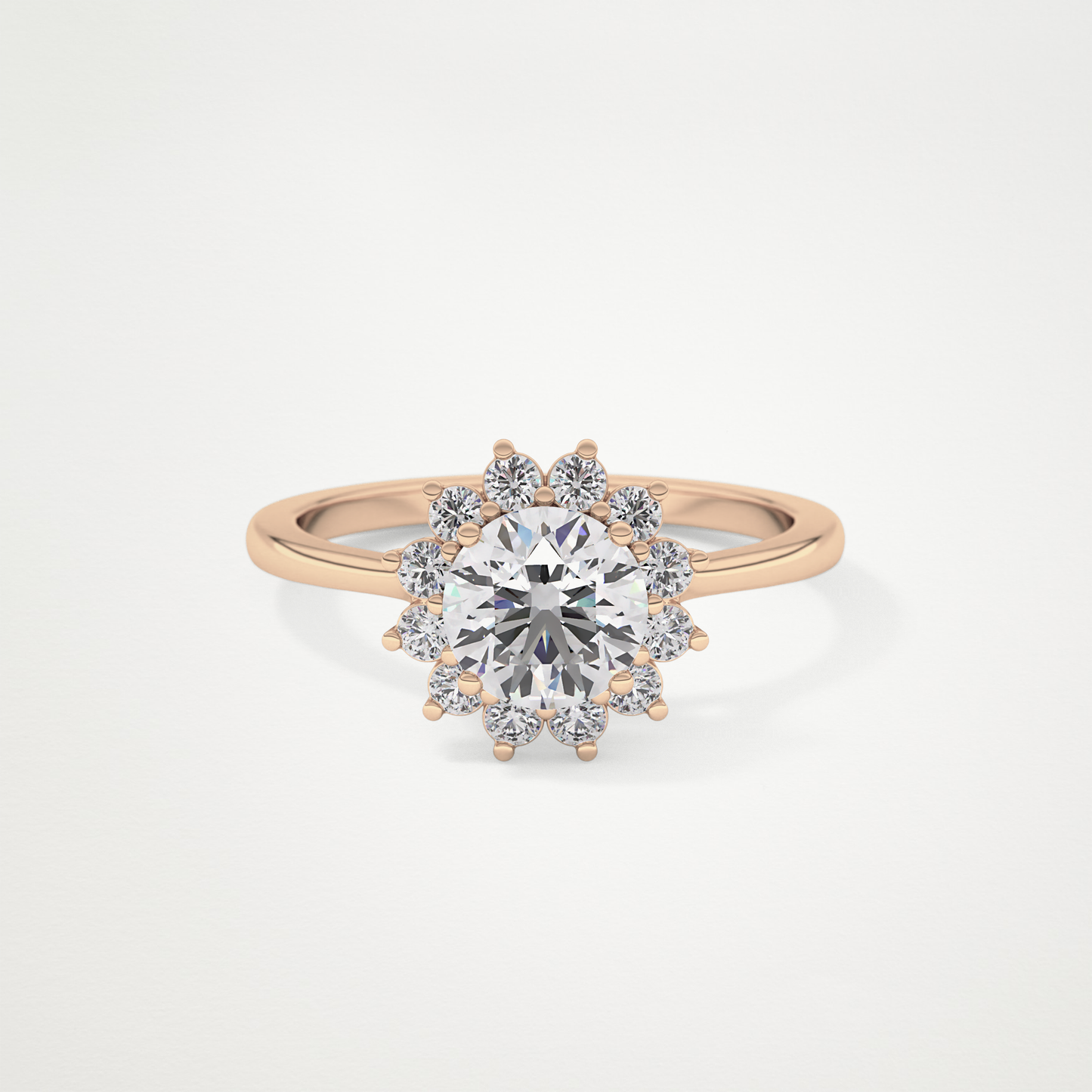 0.27 TCW Round Lab Grown Diamond Half Eternity Wedding Band
