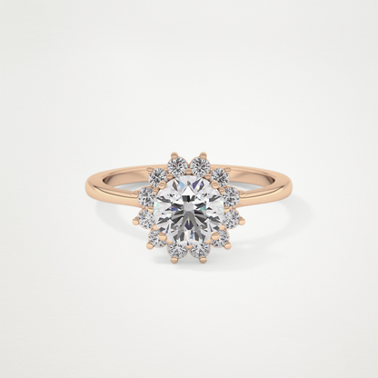 0.27 TCW Round Lab Grown Diamond Half Eternity Wedding Band