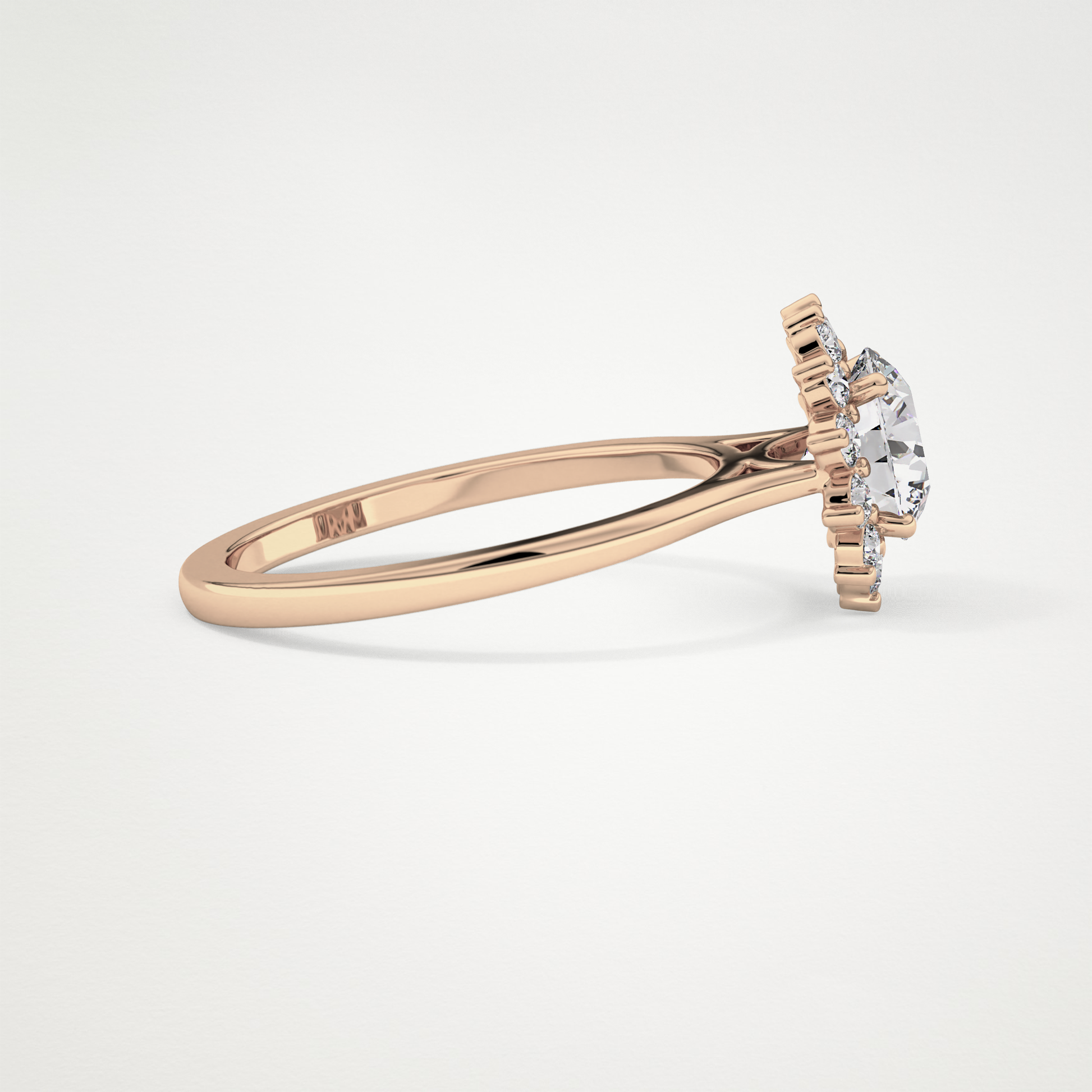 0.27 TCW Round Lab Grown Diamond Half Eternity Wedding Band