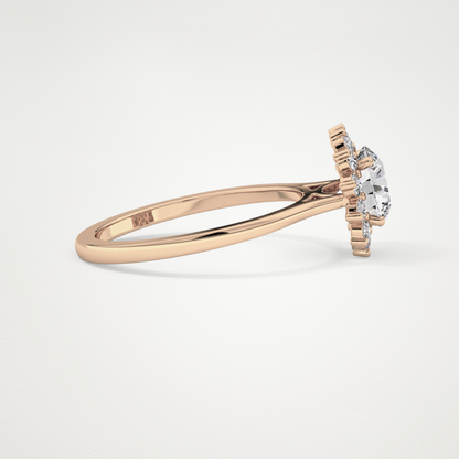 0.27 TCW Round Lab Grown Diamond Half Eternity Wedding Band