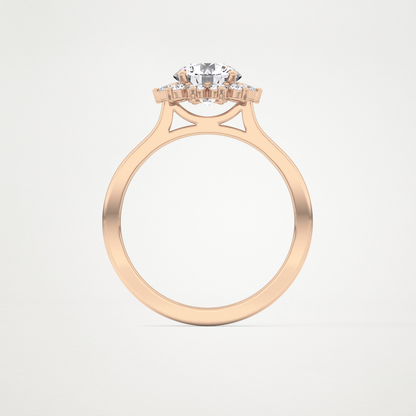 0.27 TCW Round Lab Grown Diamond Half Eternity Wedding Band