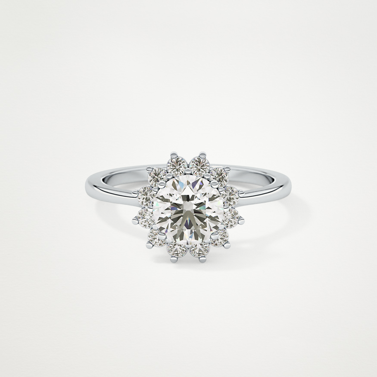 0.27 TCW Round Lab Grown Diamond Half Eternity Wedding Band