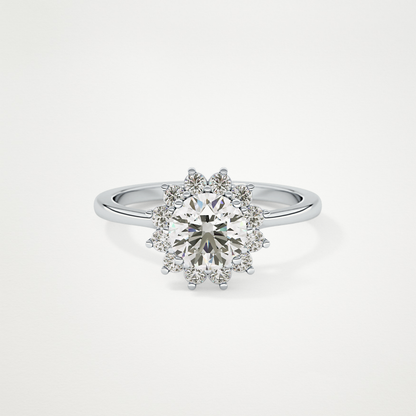 0.27 TCW Round Lab Grown Diamond Half Eternity Wedding Band