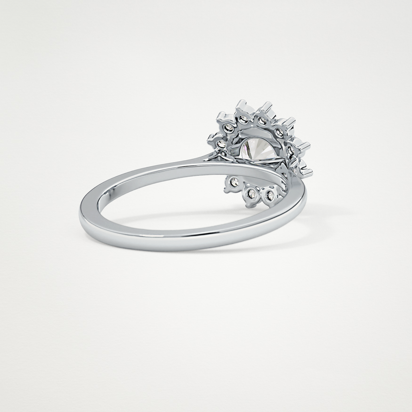 0.27 TCW Round Lab Grown Diamond Half Eternity Wedding Band