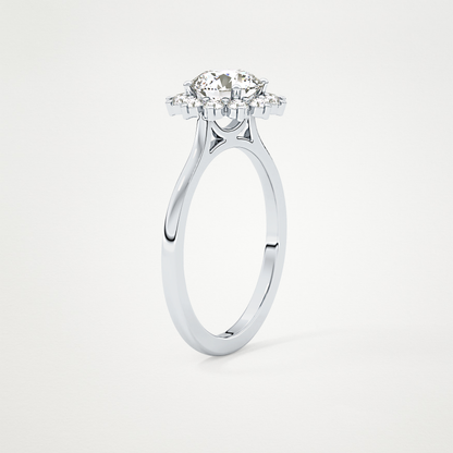 0.27 TCW Round Lab Grown Diamond Half Eternity Wedding Band