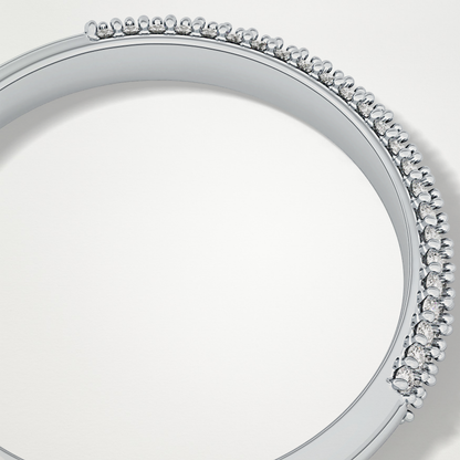 0.27 TCW Round Lab Grown Diamond Half Eternity Wedding Band