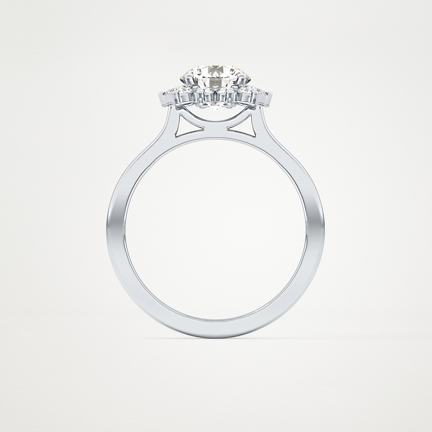 0.27 TCW Round Lab Grown Diamond Half Eternity Wedding Band