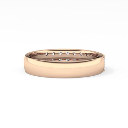 Half Eternity Wedding Band with 0.77 TCW Round Cut Moissanite – Yellow, White, or Rose Gold