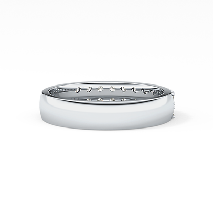 Half Eternity Wedding Band with 0.77 TCW Round Cut Moissanite – Yellow, White, or Rose Gold