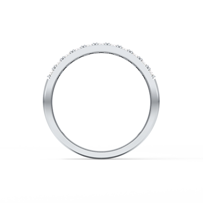 Half Eternity Wedding Band with 0.77 TCW Round Cut Moissanite – Yellow, White, or Rose Gold